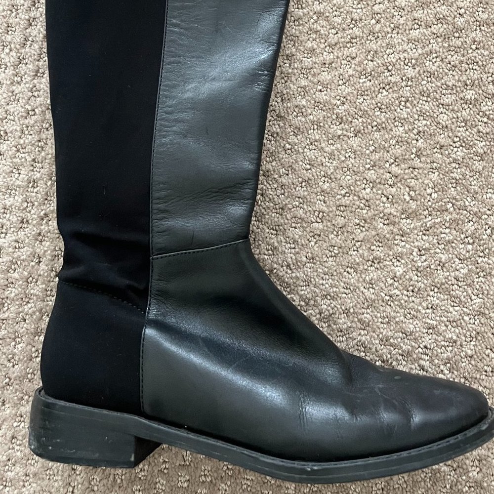 Women's Tahari Black Leathe/Nylon Boots